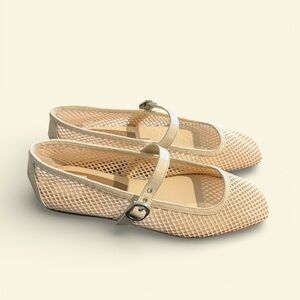 Dolce Vita Rodni Cream Mesh Mary Jane Flats NWOT